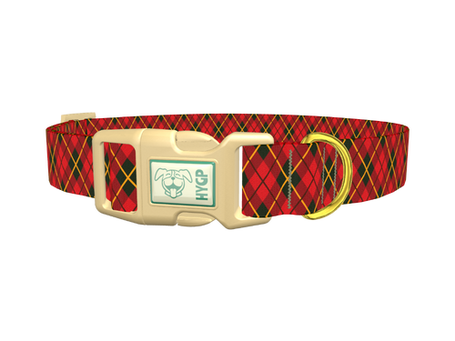 Rhombus Christmas Plaid Dog Collar
