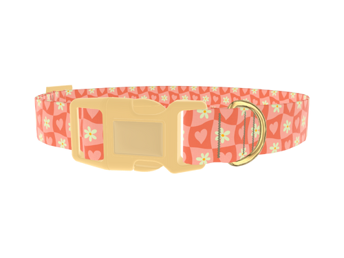 Heart and Daisy Dog Collar