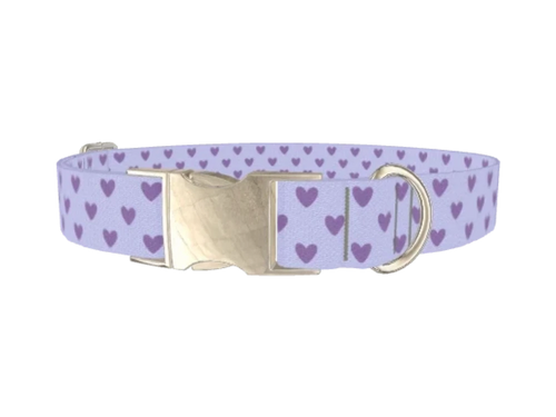 Purple Heart Pattern Dog Collar
