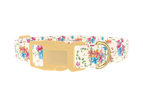 Colorful Floral Bouquet Dog Collar