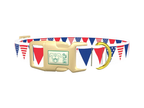 Patriotic Stars and Stripes Dog Collar