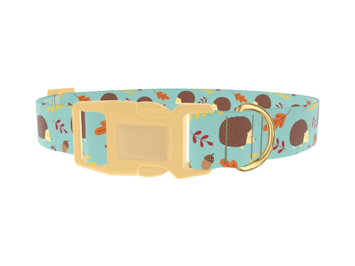 Autumn Hedgehog Dog Collar