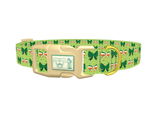 St. Patrick's Day Bow Dog Collar