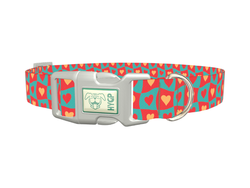 Groovy Hearts Dog Collar