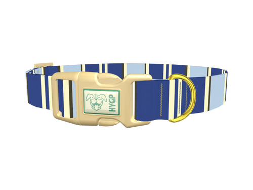 Navy Stripes Dog Collar