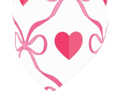 Pink Bow Heart Dog Collar