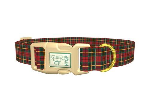 Cross Plaid Dog Collar