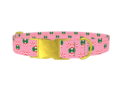 Christmas Candy Cane Dog Collar