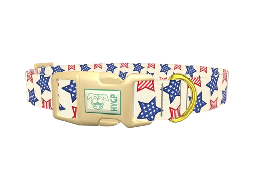 Striped Stars Dog Collar