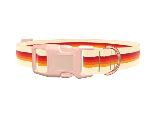 Retro Hexagon Stripe Dog Collar