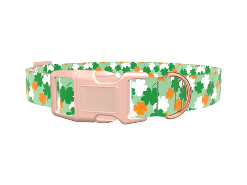 Lucky Clover Pattern Dog Collar
