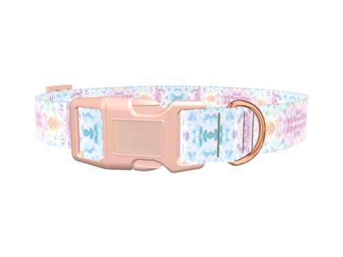 Pastel Tie-Dye Dog Collar