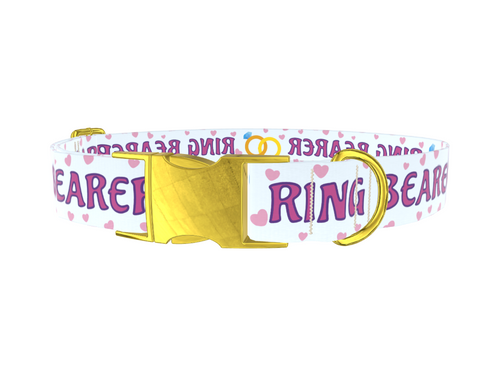 Wedding Ring Heart Dog Collar
