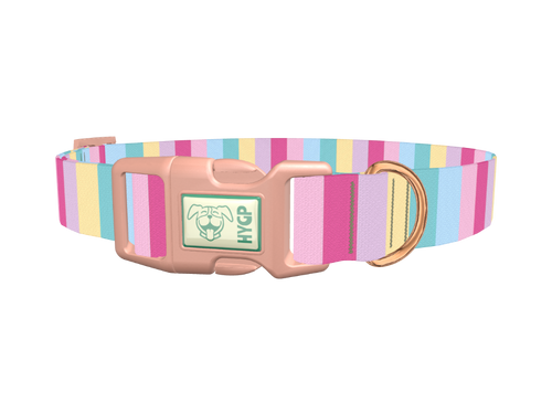 Pastel Stripe Mix Dog Collar
