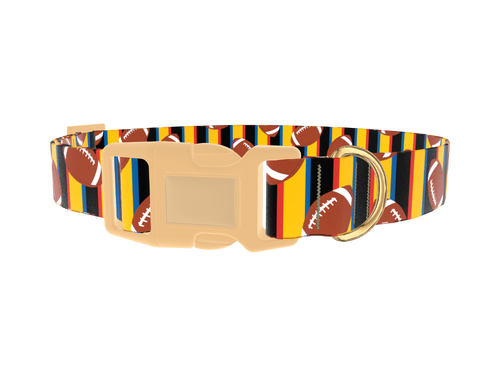 Striped Football Dog Collar