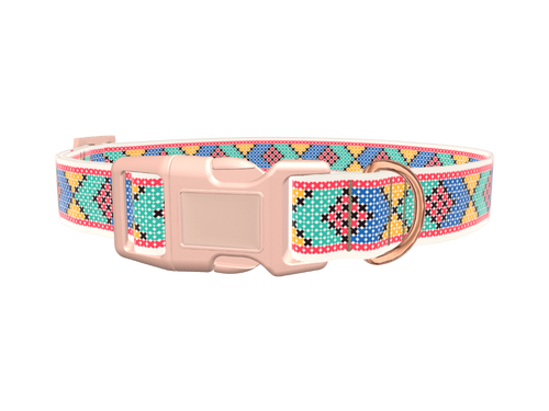 Geometric Pattern Dog Collar