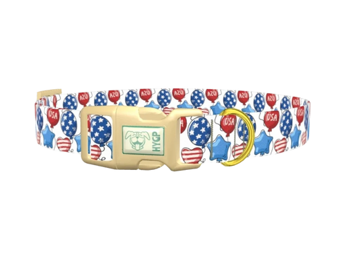 Patriotic Balloon Dog Collar