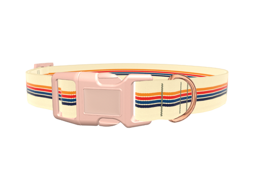 Retro Stripe Dog Collar