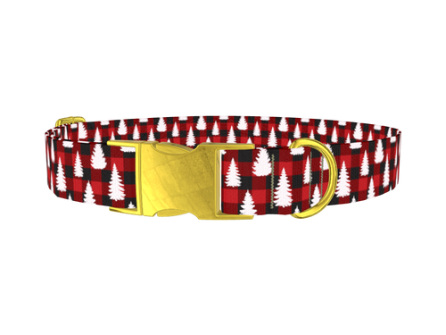 Christmas Plaid Dog Collar