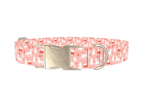 Christmas Deer Forest Dog Collar