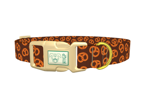 Brown Pretzel Dog Collar