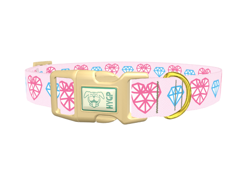 Diamond Heart Dog Collar