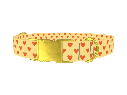 Clay Heart Dog Collar