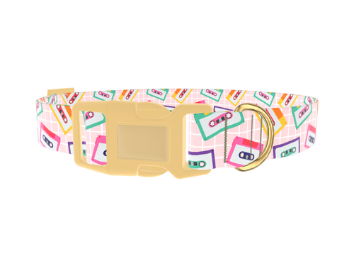 Retro Cassette Dog Collar