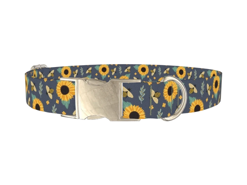Bee Sunflower Dog Collar