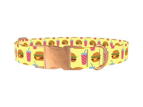 Burger and Shake Dog Collar