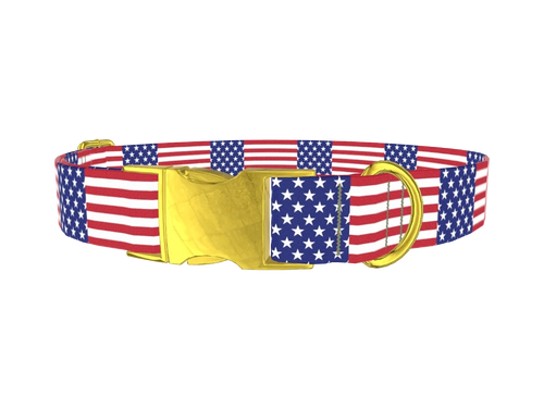 Patriotic American Flag Dog Collar