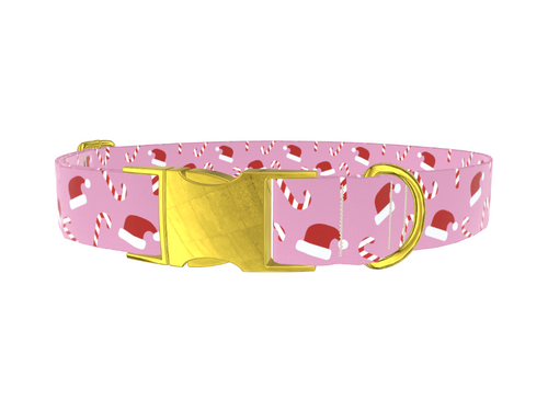 Santa Hat Candy Cane Dog Collar