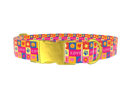 Geometric Valentine Dog Collar