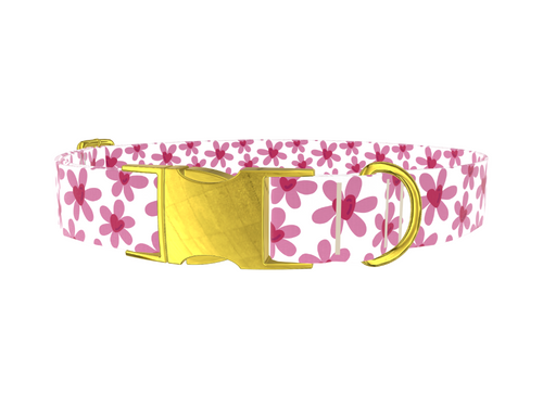 Heart Flower Pattern Dog Collar