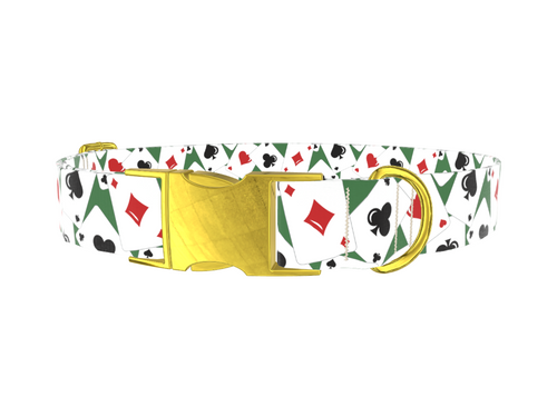 Playing Card Pattern Dog Collar