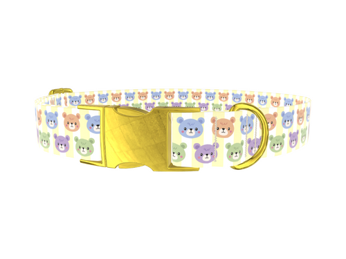 Teddy Bear Stripes Dog Collar