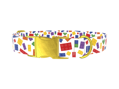 Colorful Brick Pattern Dog Collar