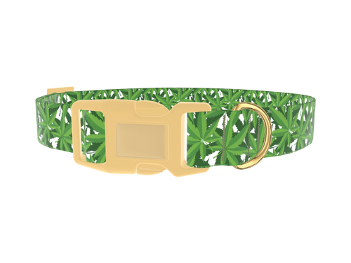 Leaf Pattern Dog Collar