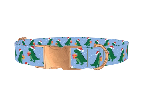 Christmas Dinosaur Dog Collar