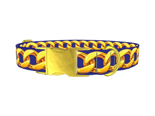 Gold Chain Link Dog Collar