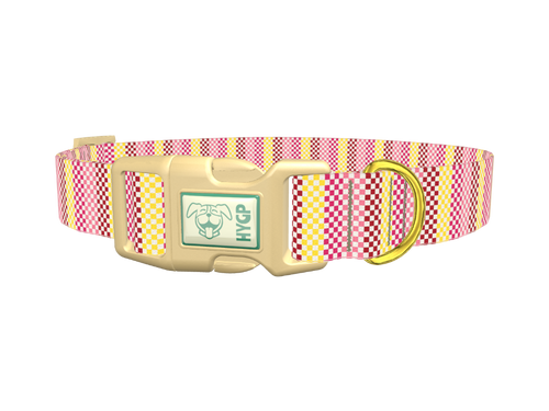 Geometric Checkered Dog Collar