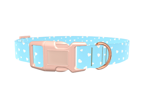 White Heart Pattern Dog Collar