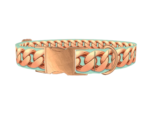 Rose Gold Chain Dog Collar