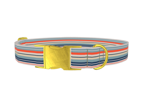 Striped Beige Dog Collar