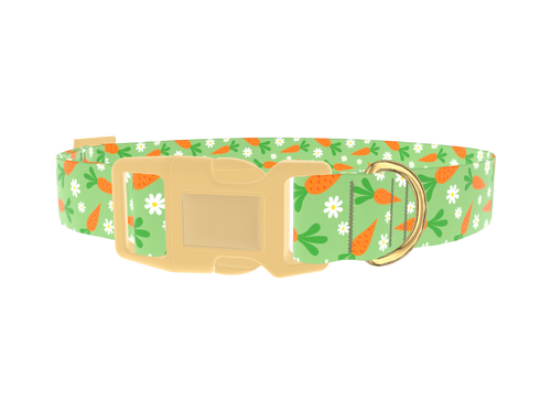 Carrot Floral Dog Collar