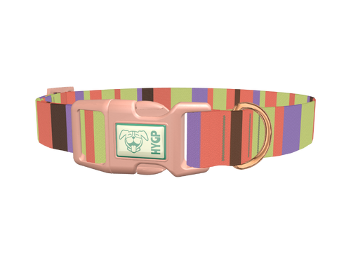 Green Striped Dog Collar