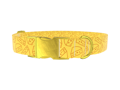 Cheese Slice Pattern Dog Collar