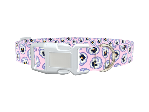 Floral Pansy Dog Collar