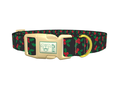 Christmas Skull Berry Dog Collar