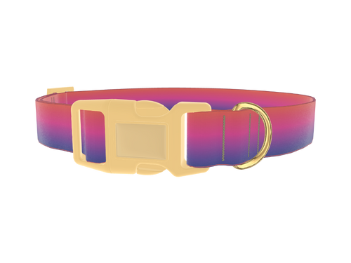 Gradient Pink Blue Dog Collar